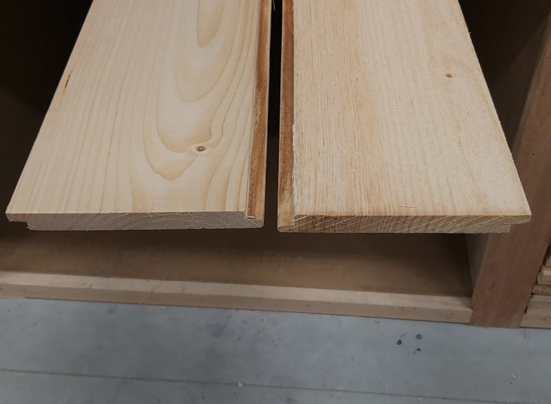 1 x 8 Knotty Pine Shiplap Wood Shed