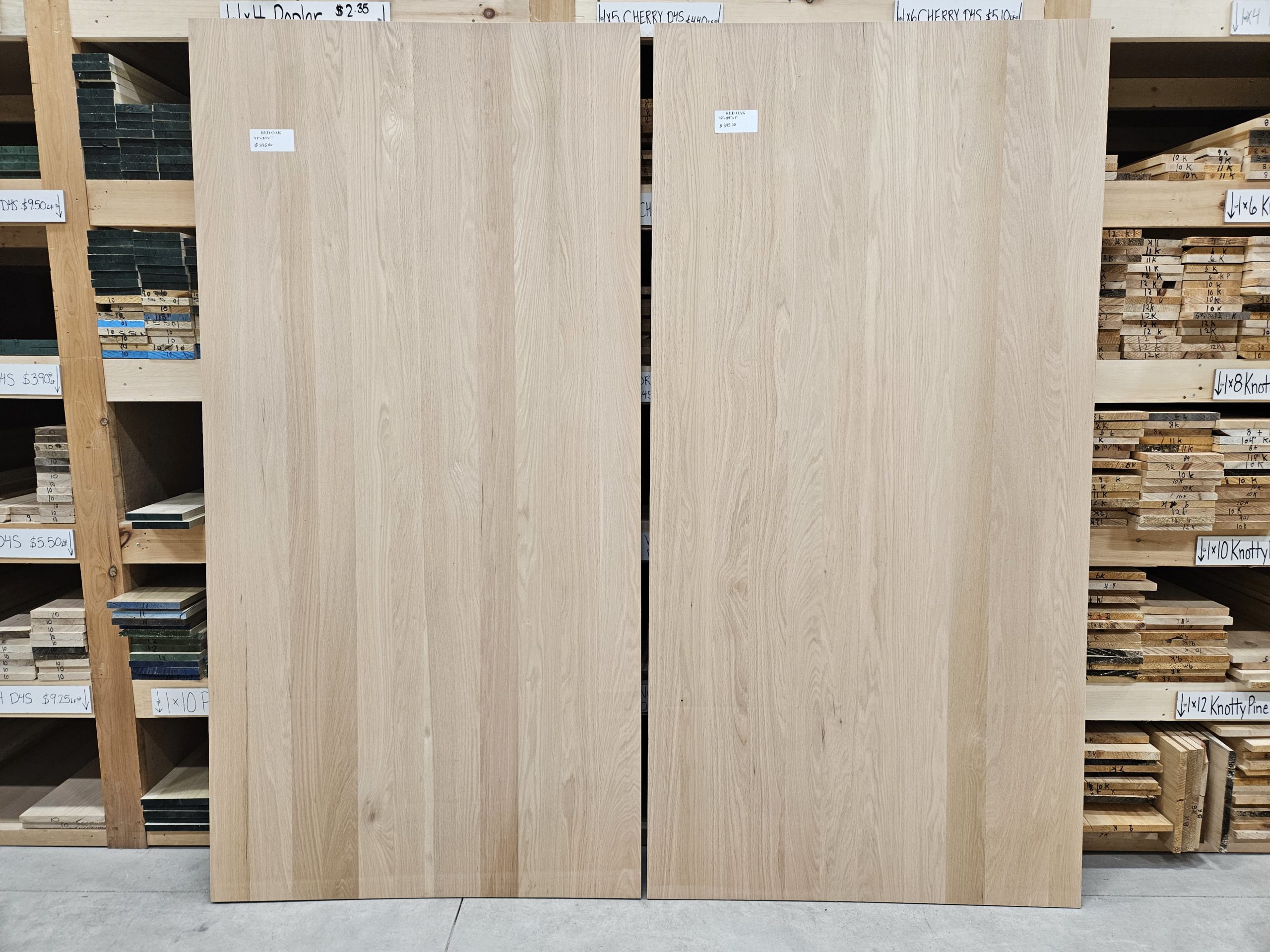 Red Oak Table Tops Wood Shed